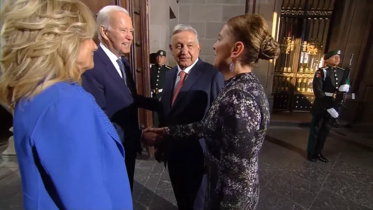 Biden rompe hielo de 9 años y llega a Palacio Nacional en visita oficial