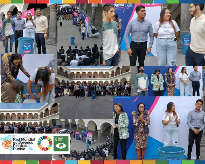 La Red Mundial de Jóvenes Políticos Puebla y el Instituto Municipal de la Juventud unen esfuerzos y lanzan campaña de Reciclatón