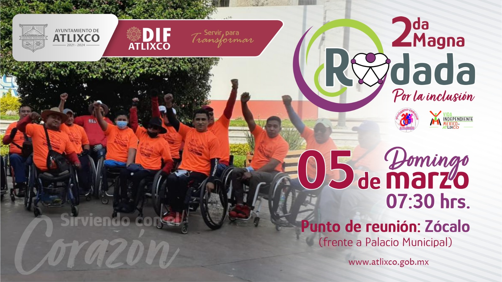 Segunda magna Rodada por la inclusión busca concientizar y apoyar el Movimiento para Personas con Discapacidad en Atlixco