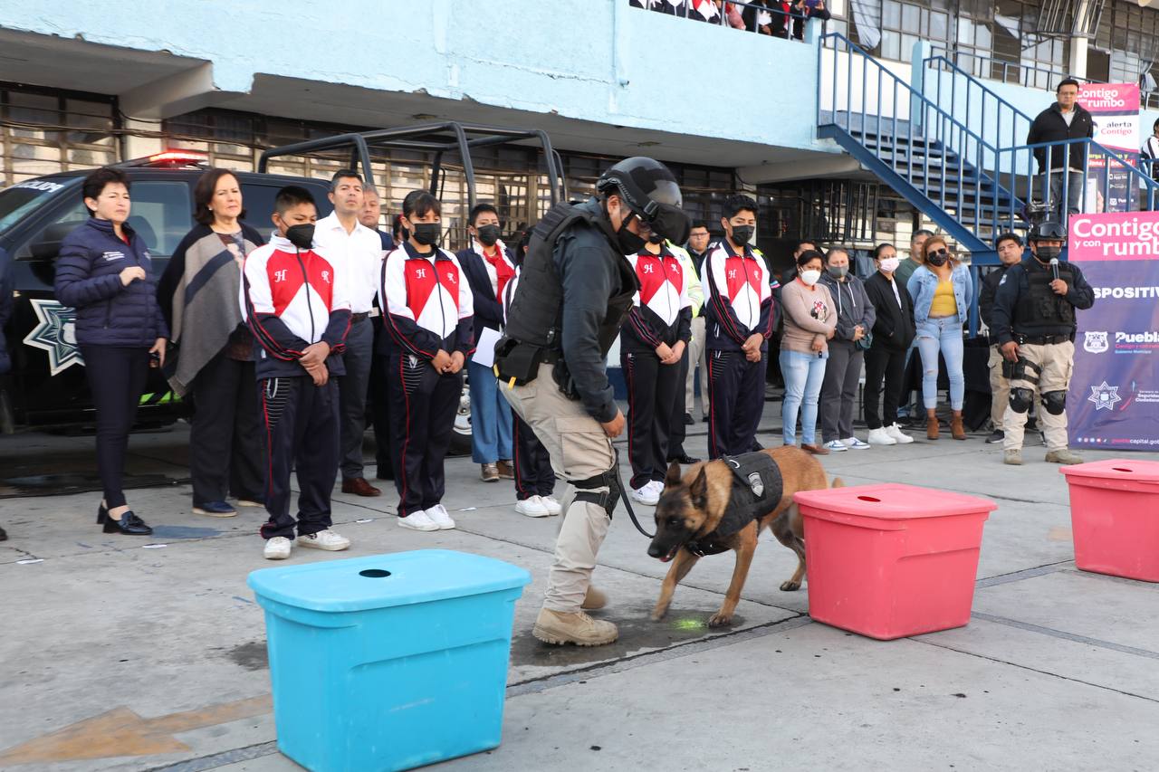 Ayuntamiento de Puebla realiza “Rally por tu Seguridad” en la secundaria Héroes de la Reforma