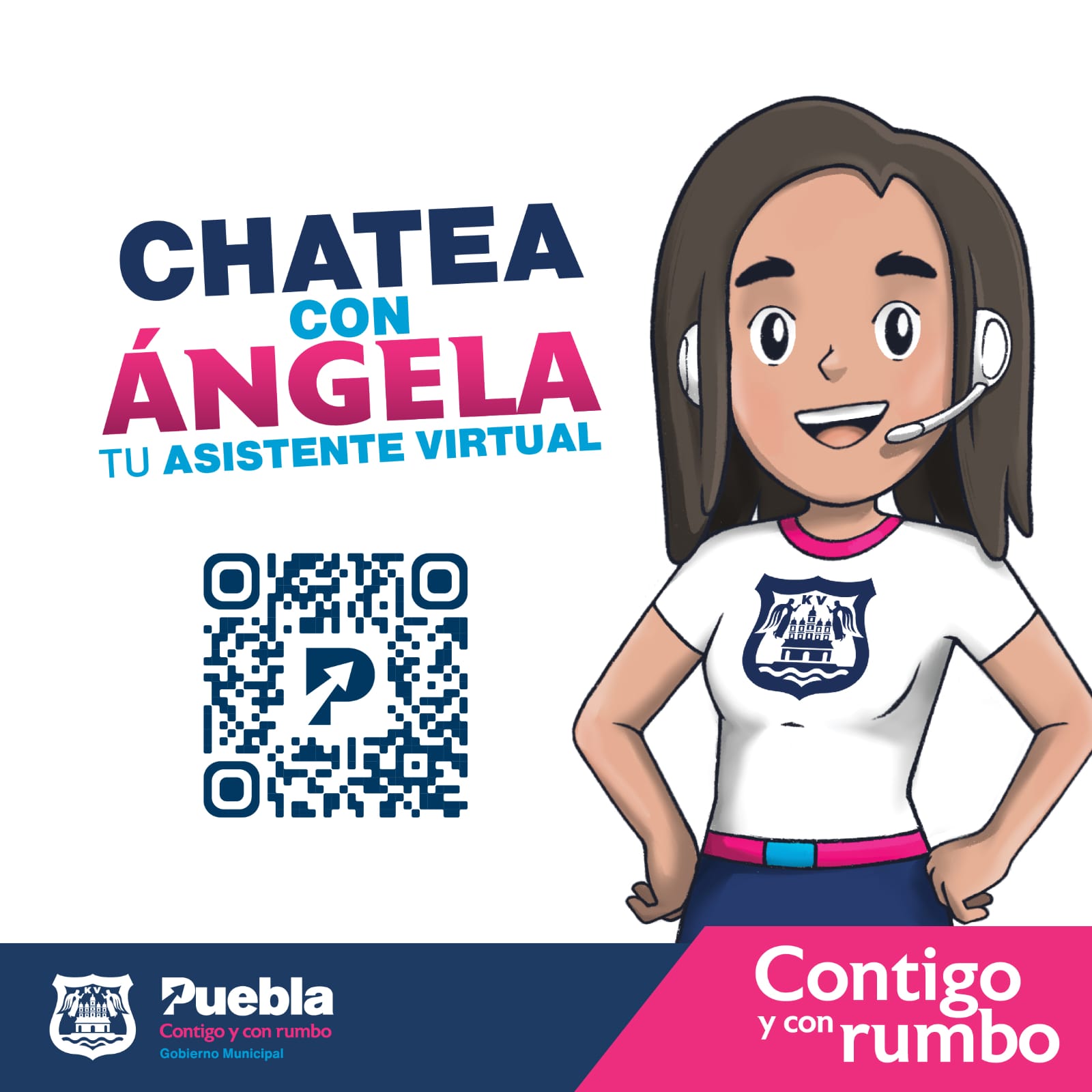 Ayuntamiento de Puebla presenta a “Ángela” primera asistente virtual de la capital