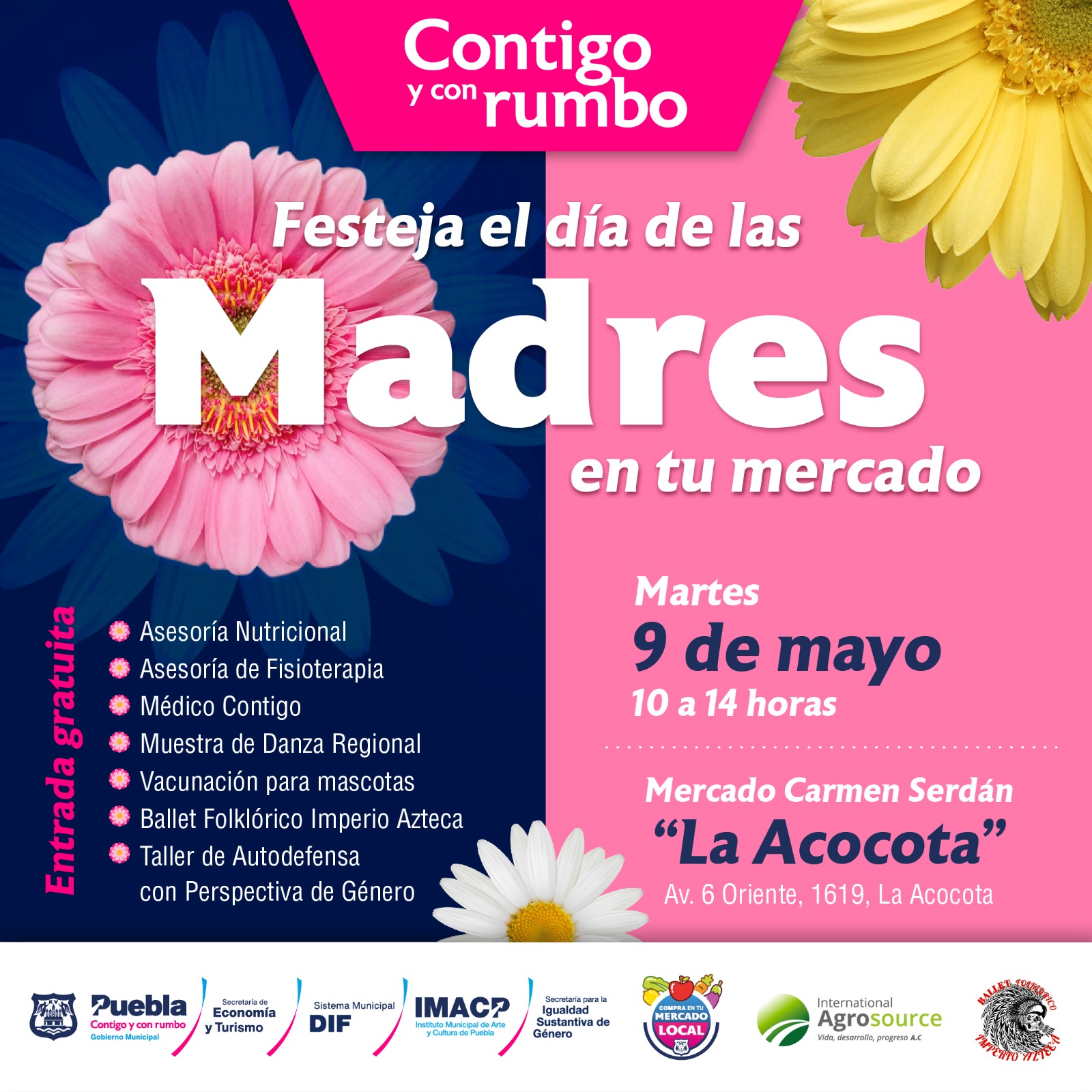 En el mercado La Acocota en Puebla, celebrarán a las mamás