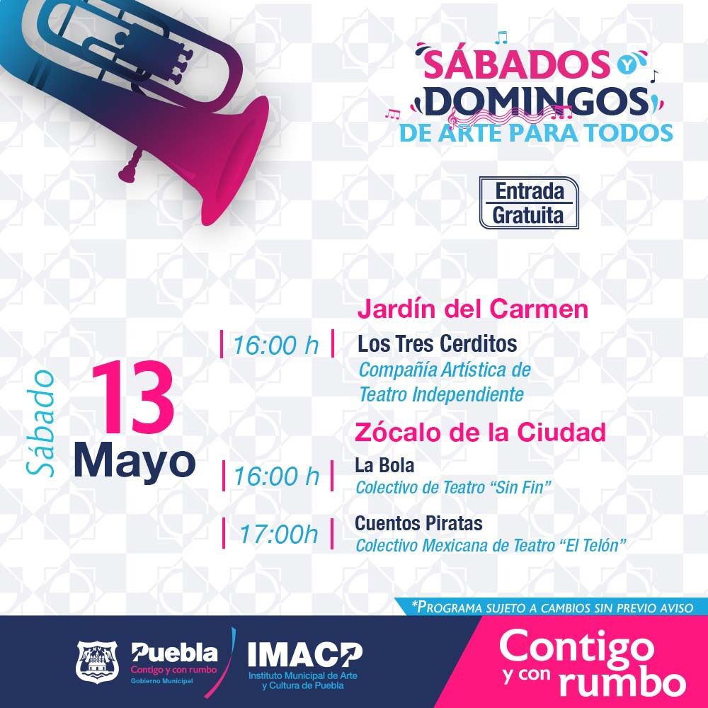Disfruta un fin de semana lleno de música, danza y teatro en el Centro Histórico de Puebla
