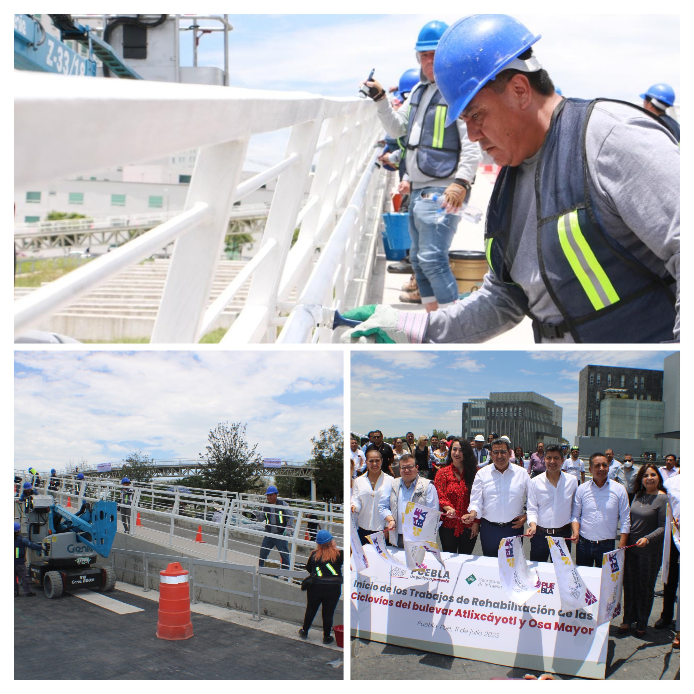 Gobierno estatal inició la rehabilitación de ciclovías en la zona de Angelópolis