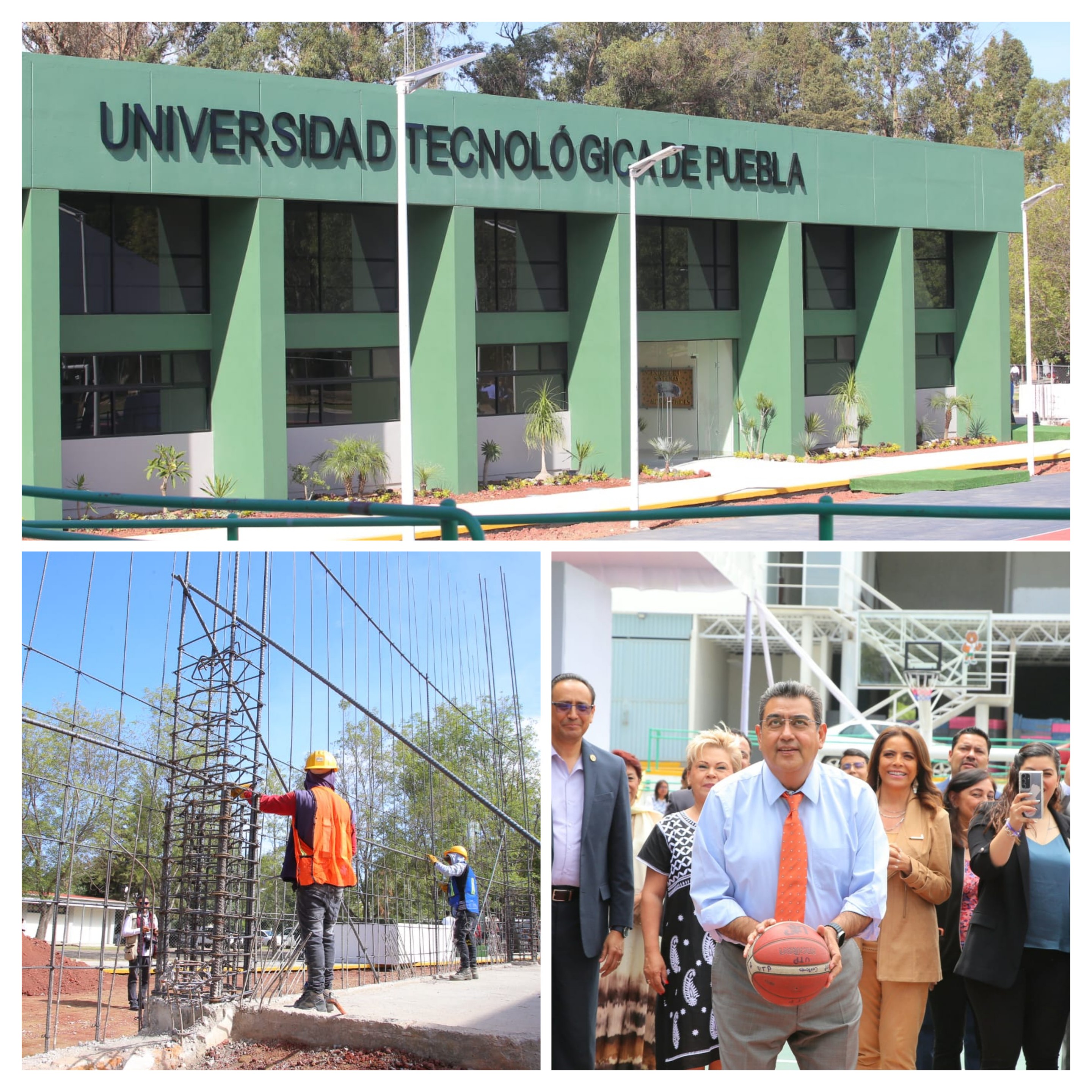 Sergio Salomón inauguró la primera etapa de rehabilitación de canchas de basquetbol y la construcción de segunda etapa de la UTP