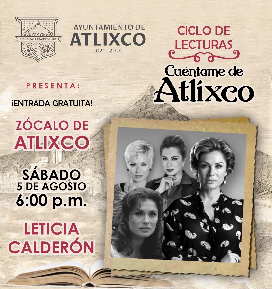 Estará Leticia Calderón en “Cuéntame de Atlixco”