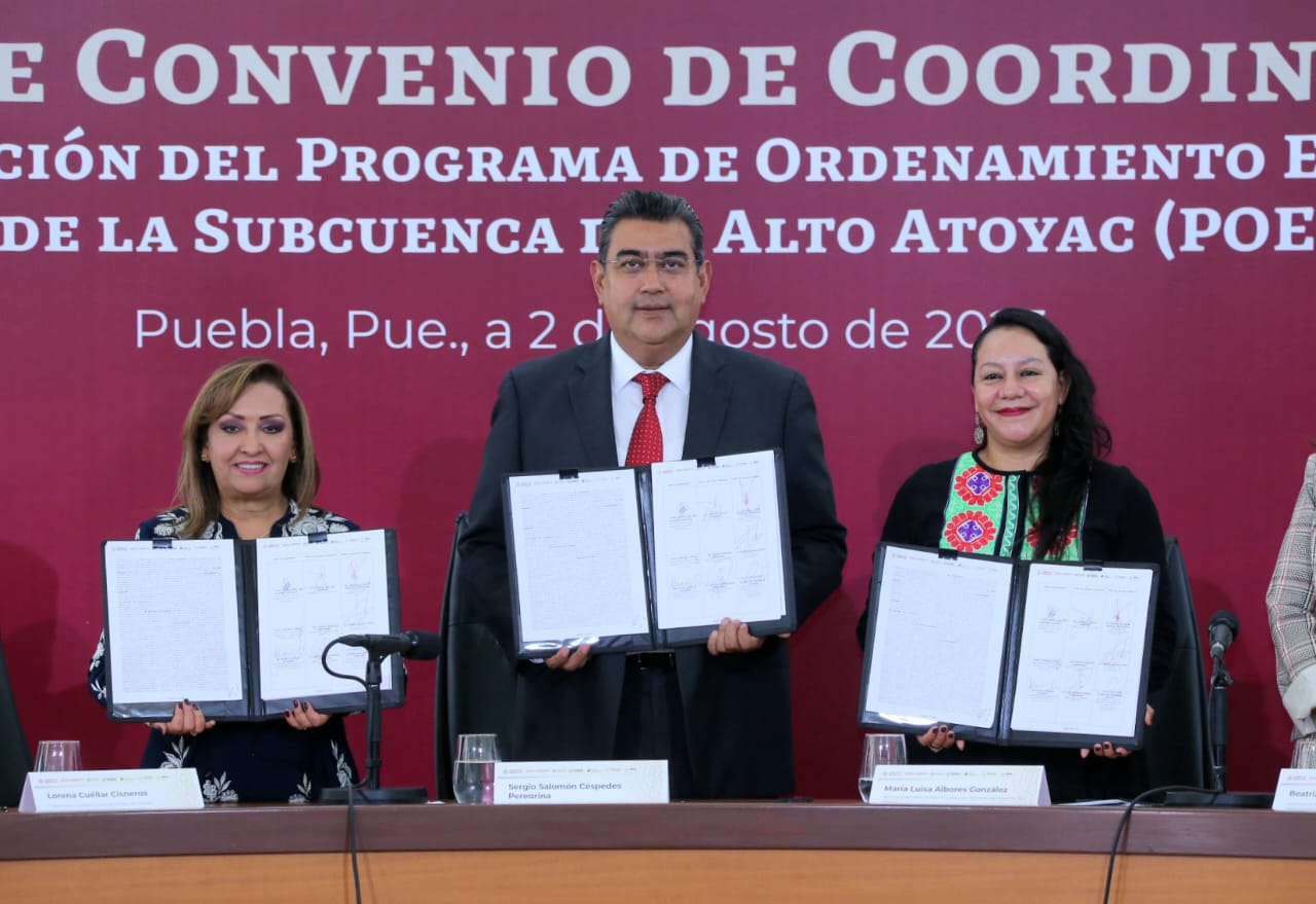 Federación, Puebla y Tlaxcala trabajan  por el ordenamiento de la subcuenca del alto Atoyac