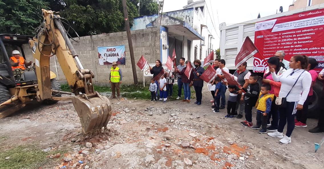 Obras públicas en Atlixco se realizan con participación ciudadana: Ariadna Ayala