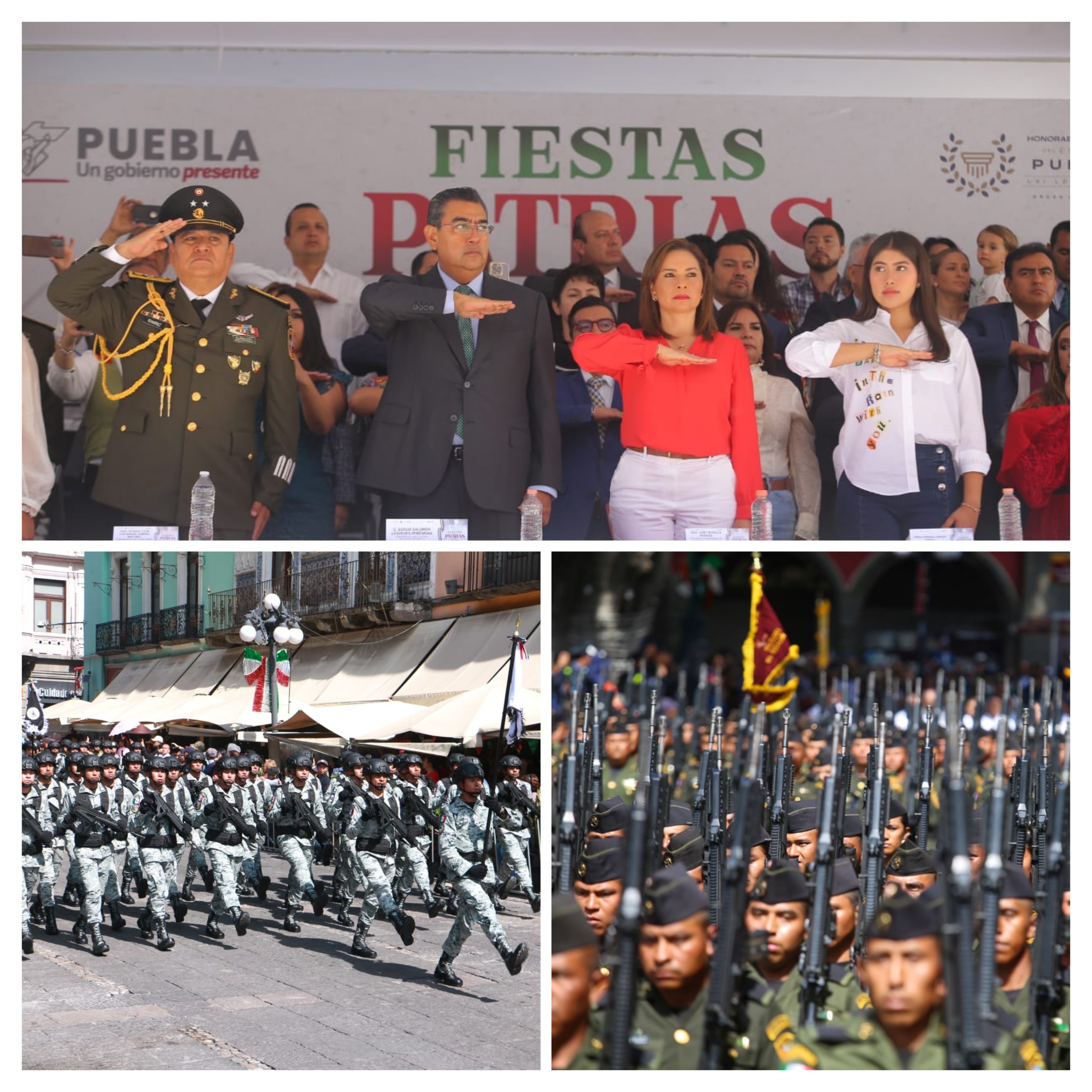 Encabeza Sergio Salomón ceremonia por el 213 aniversario de la Independencia de México y desfile cívico militar
