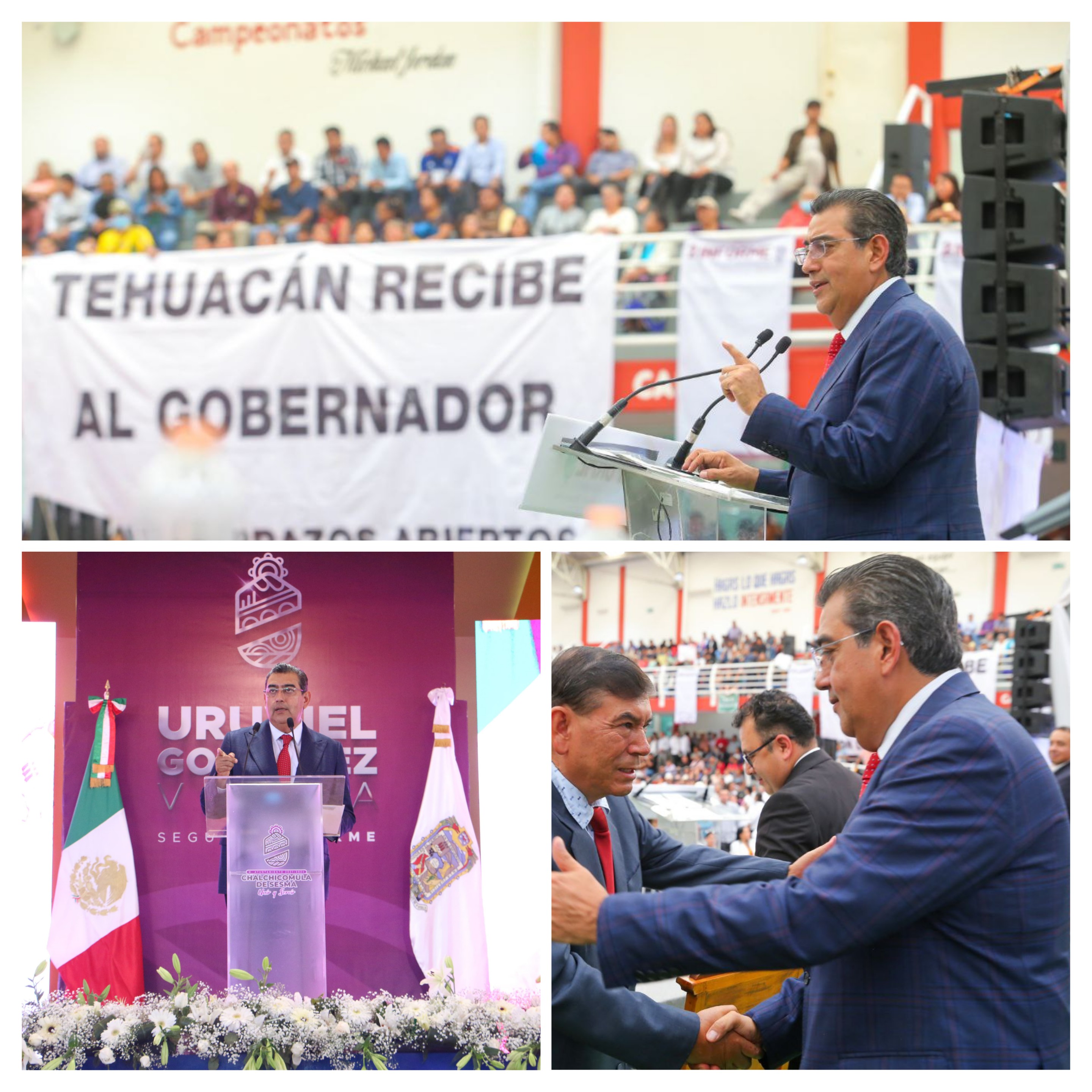 Preside Sergio Salomón informes de otros dos alcaldes