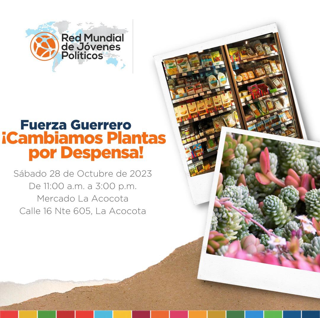 Red Mundial de Jóvenes Políticos Puebla recaudará víveres a cambio de plantas