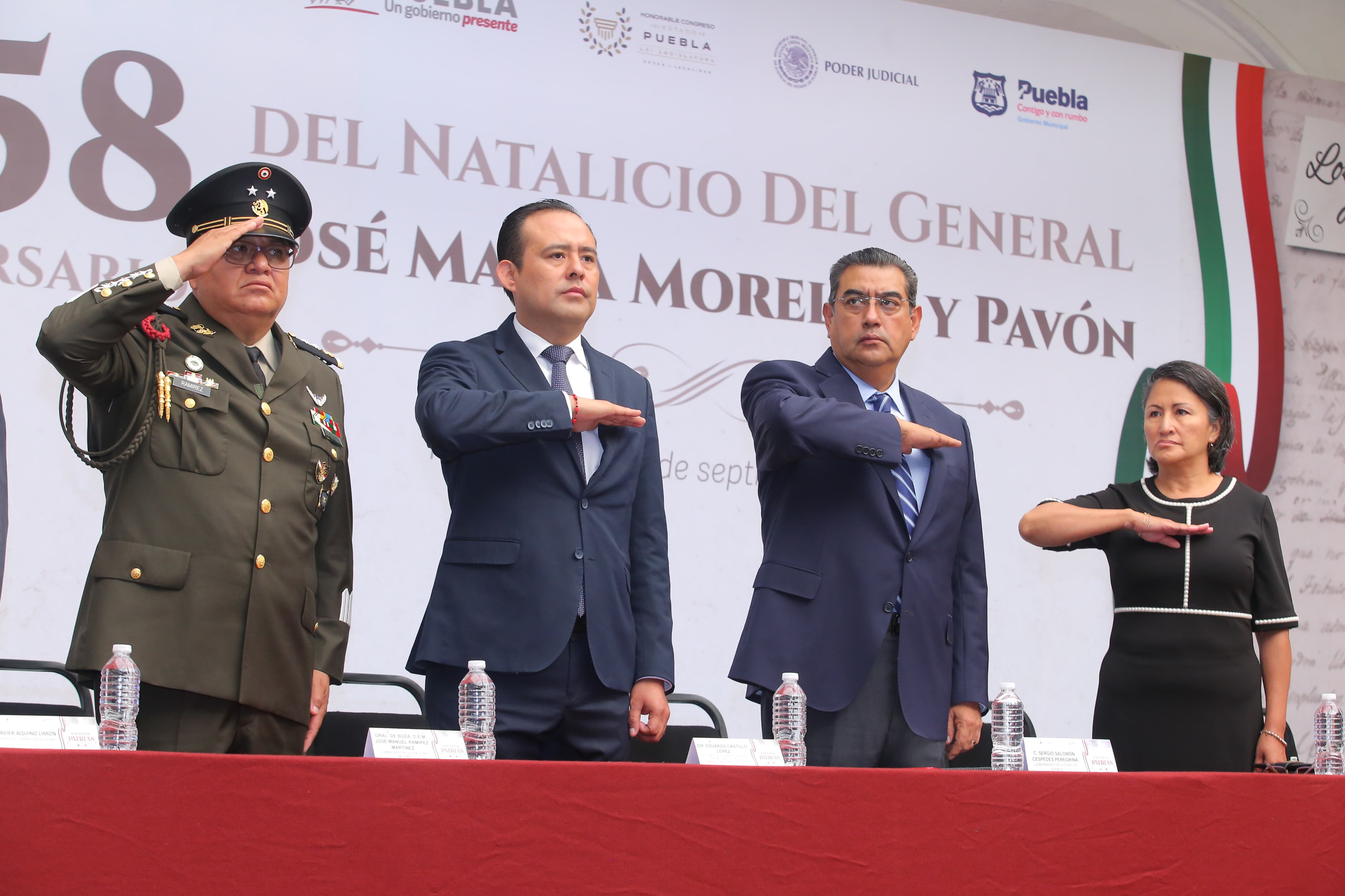 Realizan ceremonia conmemorativa por el 258 aniversario del natalicio de Morelos y Pavón
