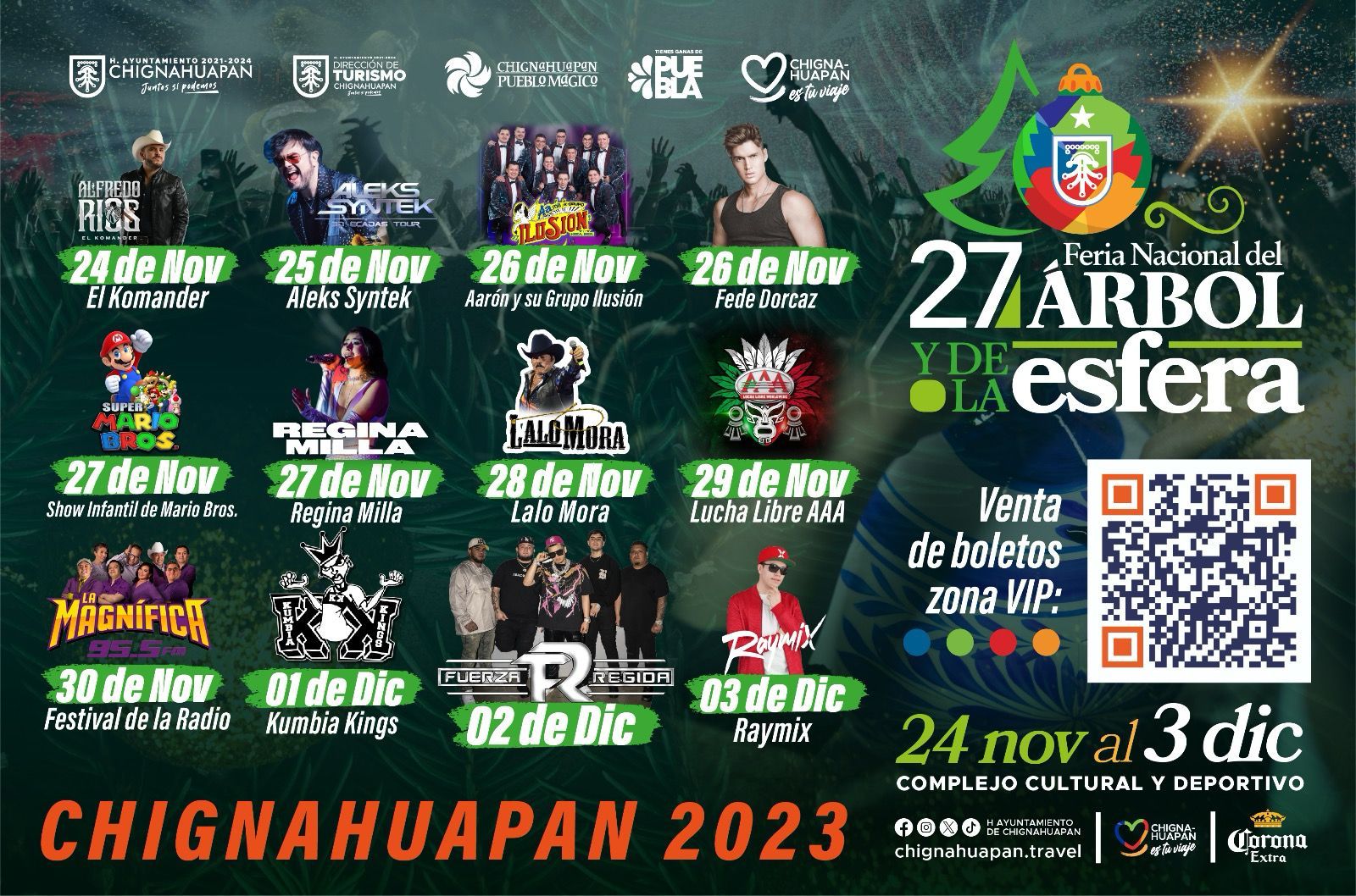 Del 24 de noviembre al 3 de diciembre será la 27 edición de la Feria Nacional del Árbol y la Esfera