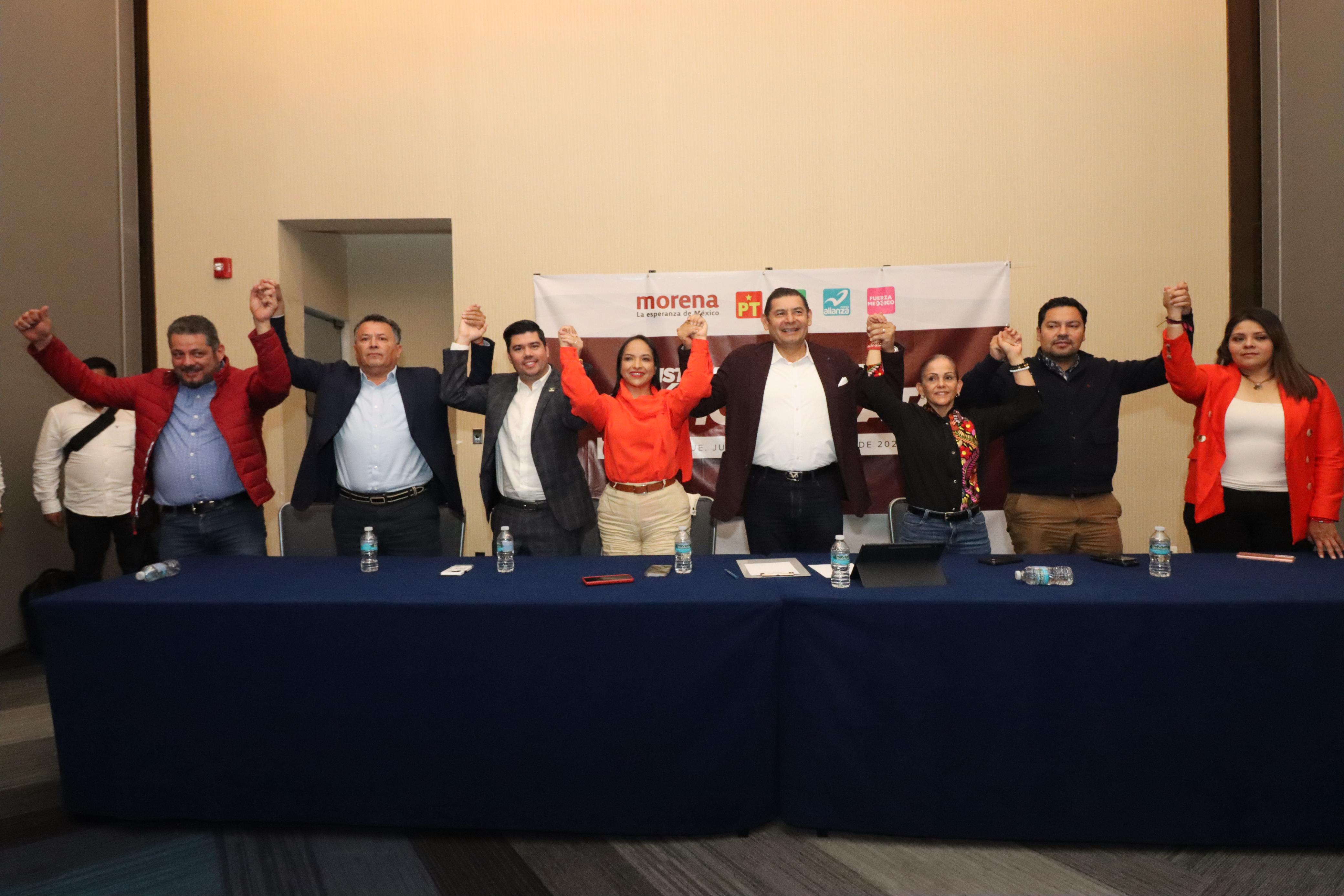 Morena, PT, Verde, Nueva Alianza Puebla y Fuerza por México, van en coalición para 2024: Alejandro Armenta