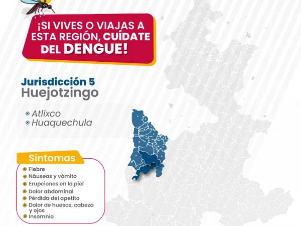 Permanece Tehuacán como el municipio con más casos de dengue: Salud