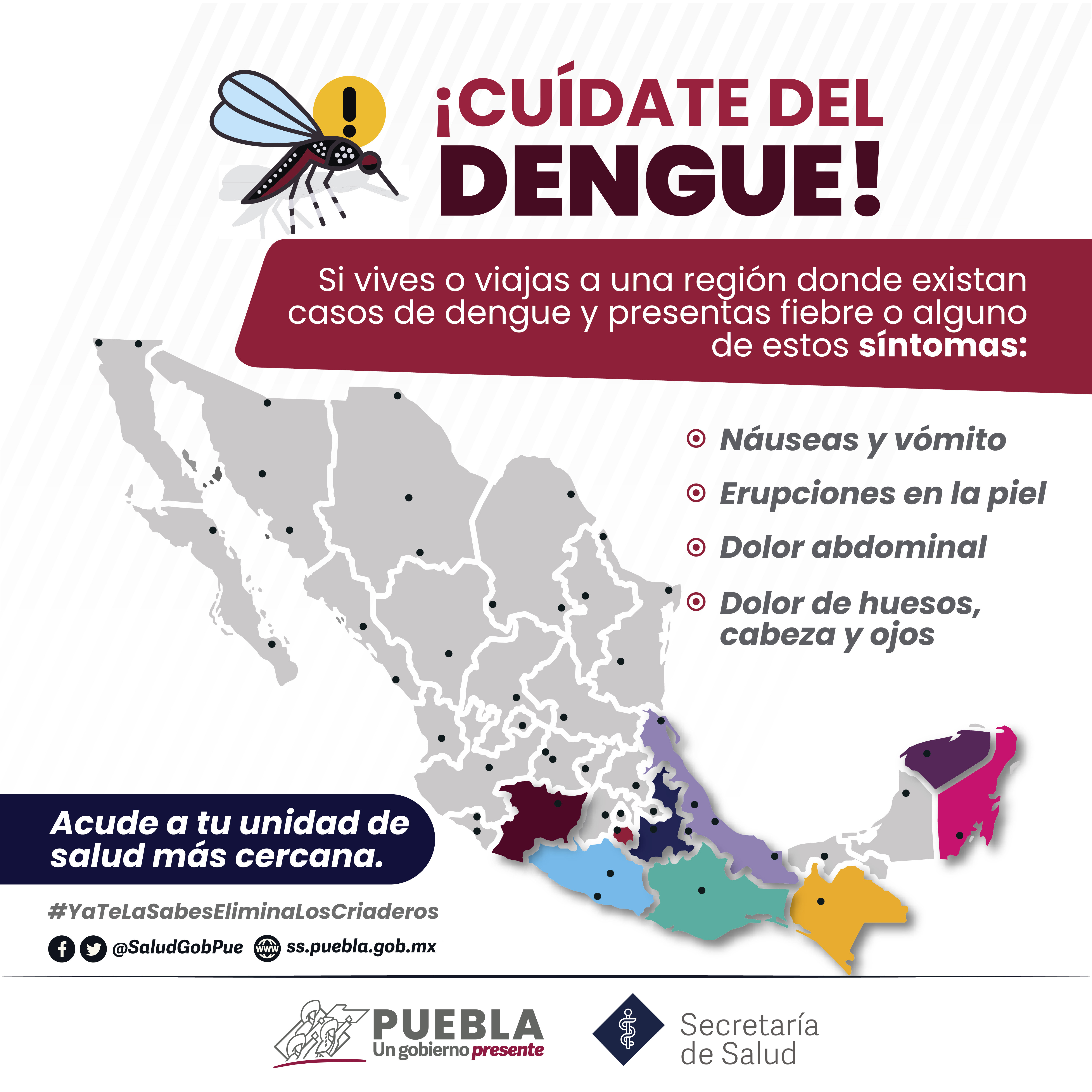 Mantiene Puebla saldo blanco en casos de dengue: Salud