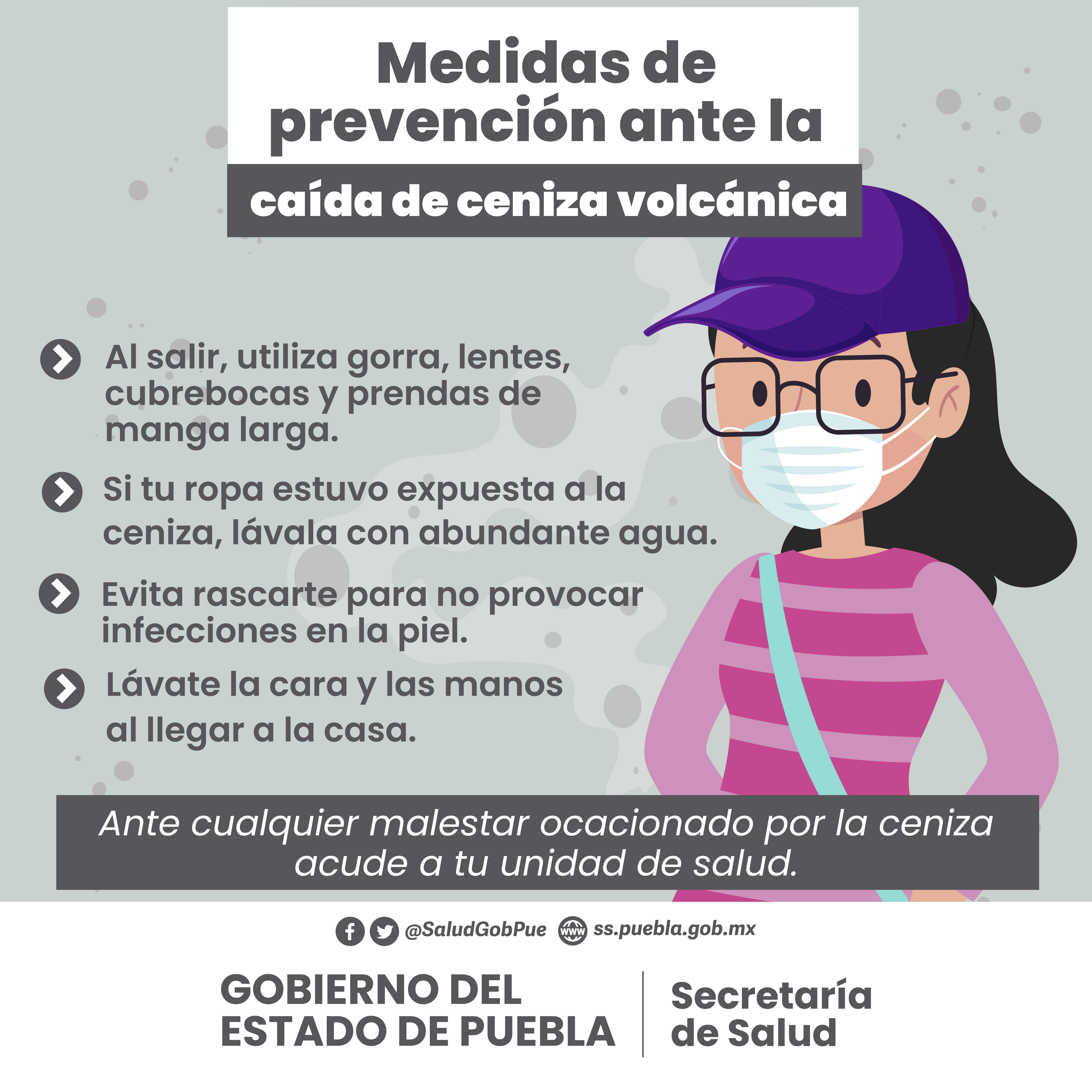Confirma Medio Ambiente mala calidad del aire en Puebla por la caída de ceniza