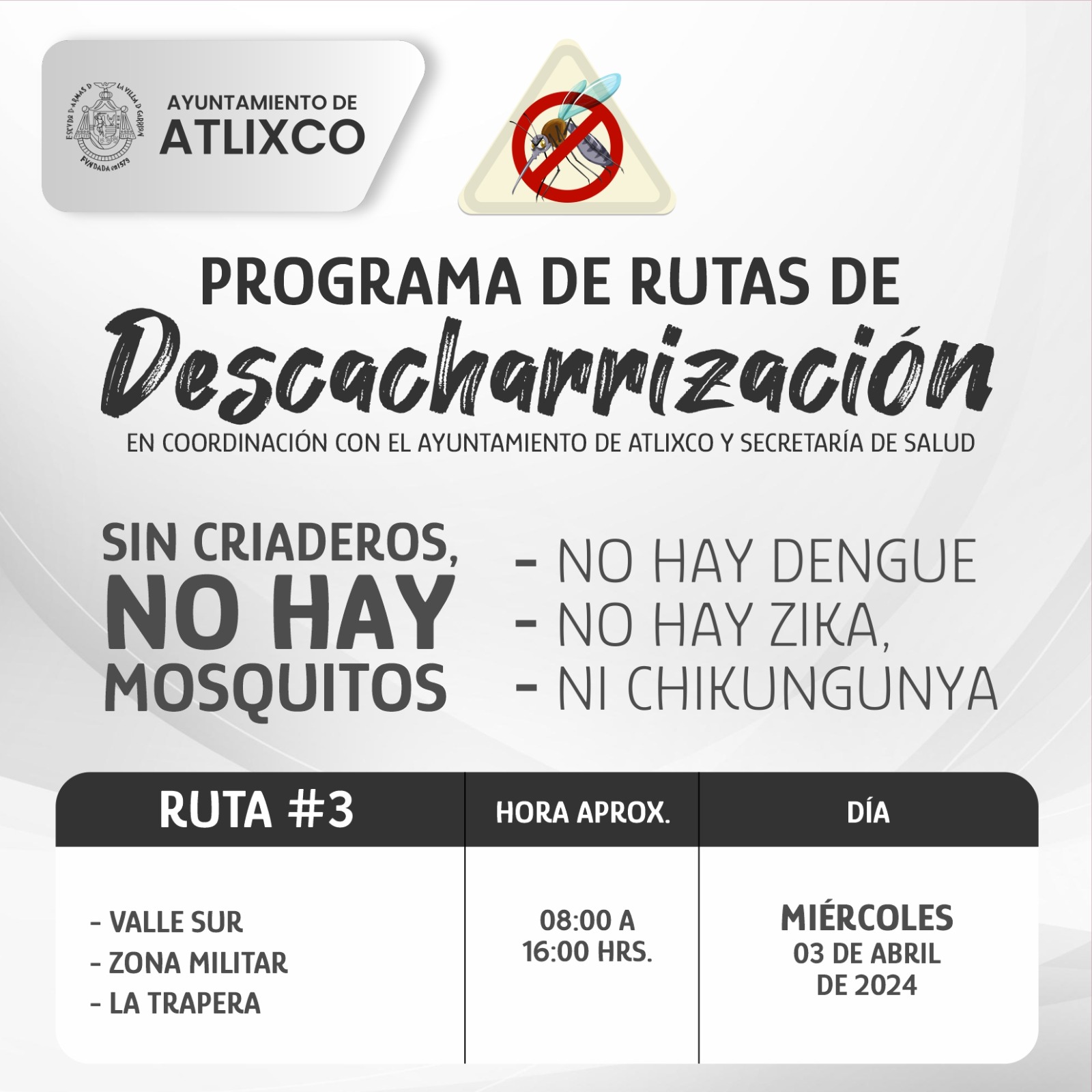 Inicia Jornada de descacharrización para prevenir el dengue en Atlixco