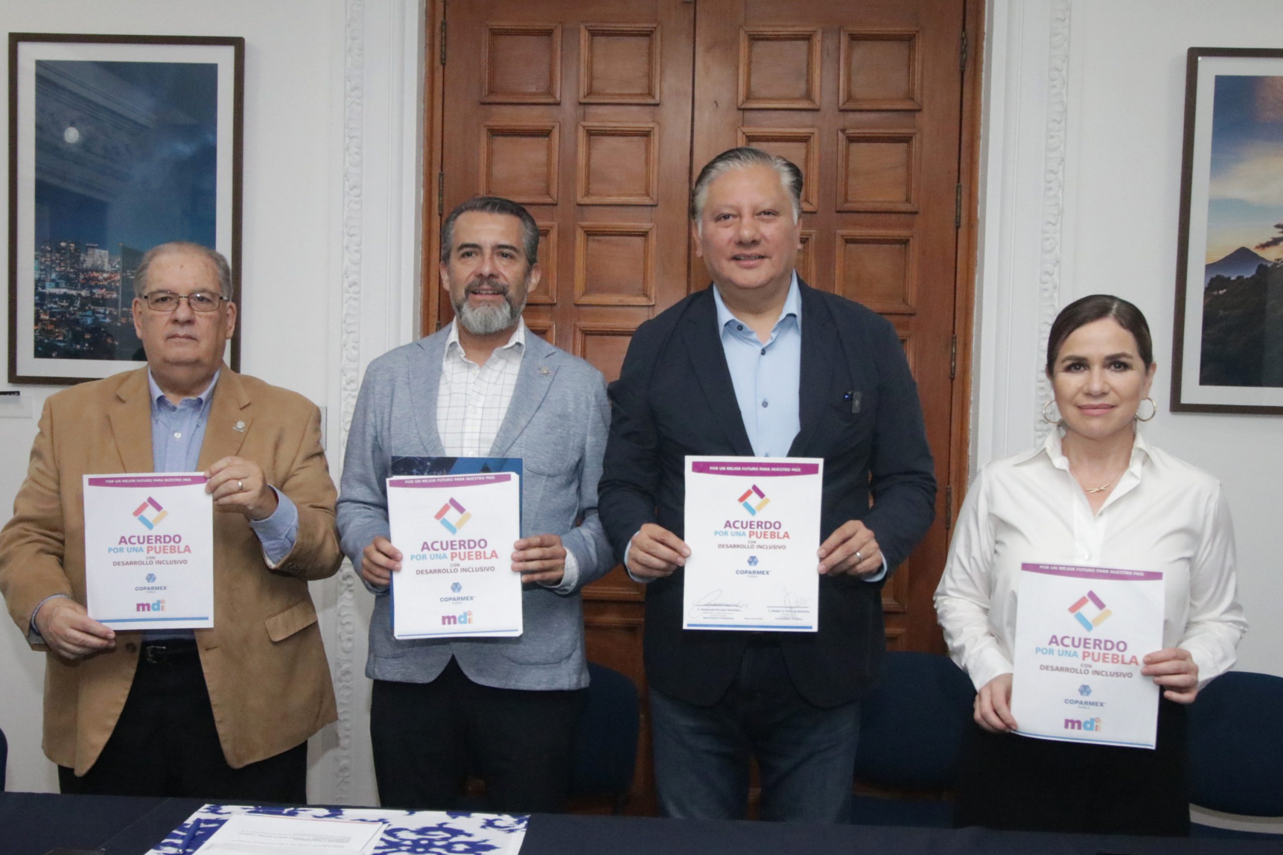 Fernando Morales firma acuerdo por una Puebla con desarrollo inclusivo en COPARMEX