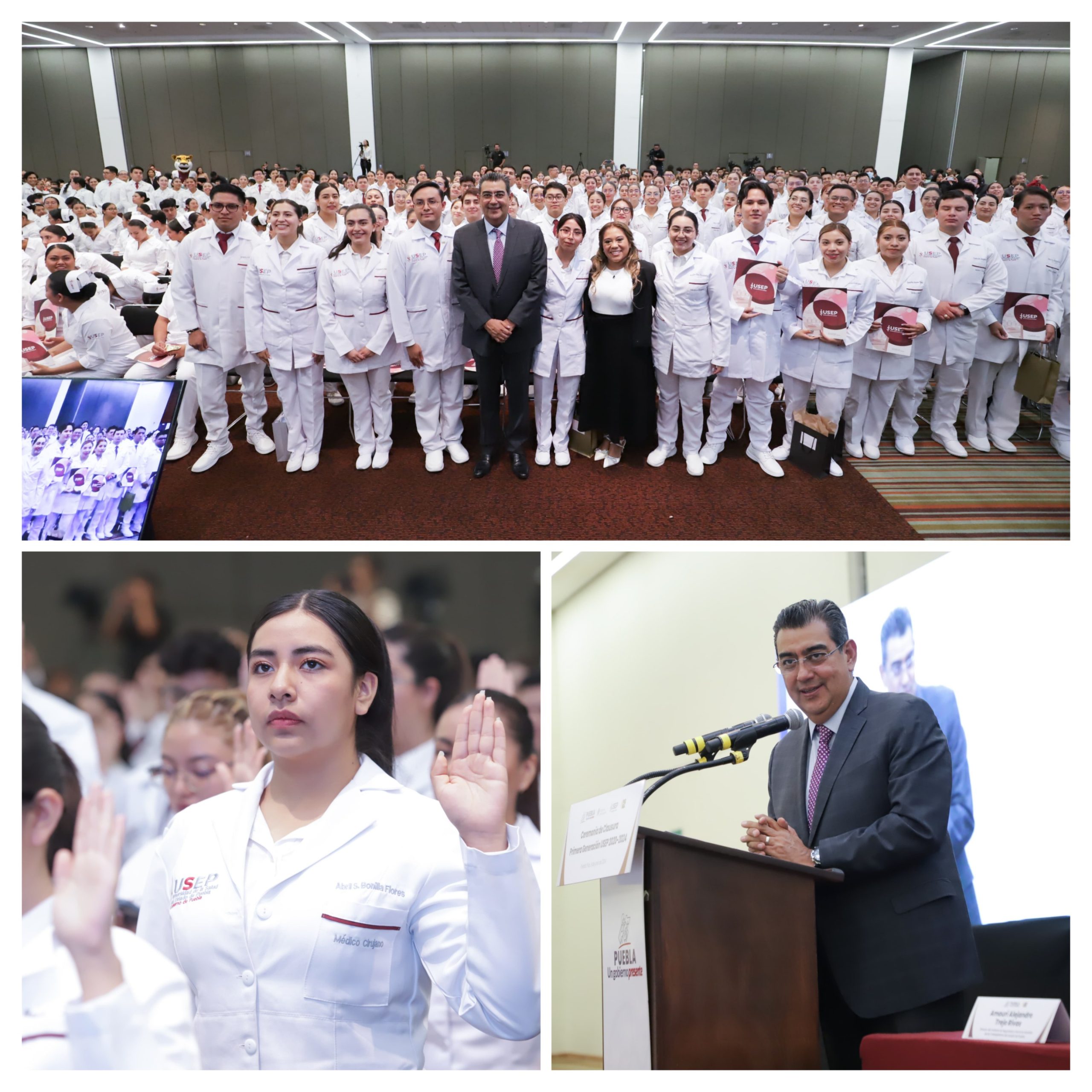 Preside Sergio Salomón ceremonia de clausura de primera generación de la Universidad de la Salud