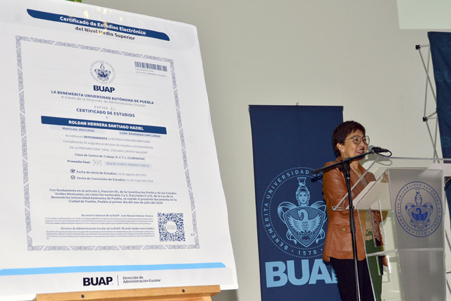 Presenta BUAP certificado de estudios electrónico del nivel medio superior