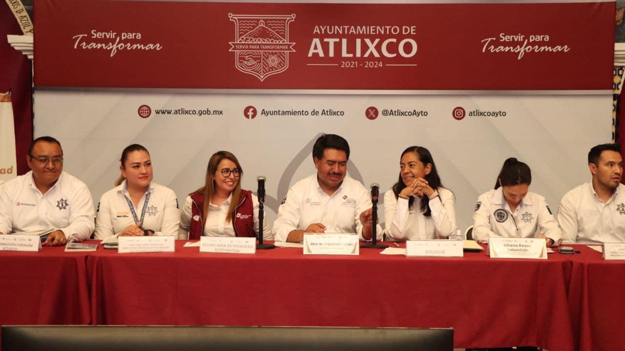 Destaca Ariadna Ayala en mesa de seguridad estatal avances a favor de mujeres atlixquenses