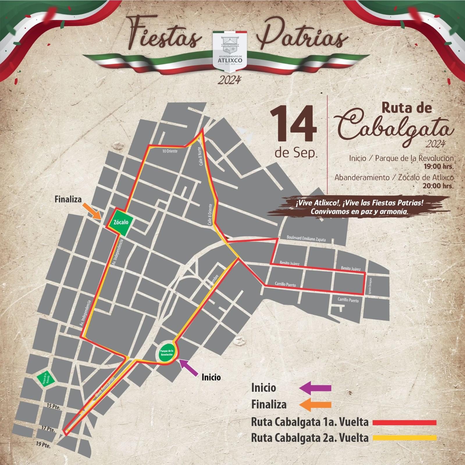 Atlixco listo para la tradicional cabalgata ¡Está es la ruta!