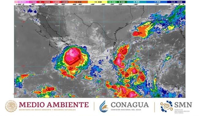 Anuncian lluvias torrenciales en Puebla y cuatro estados más