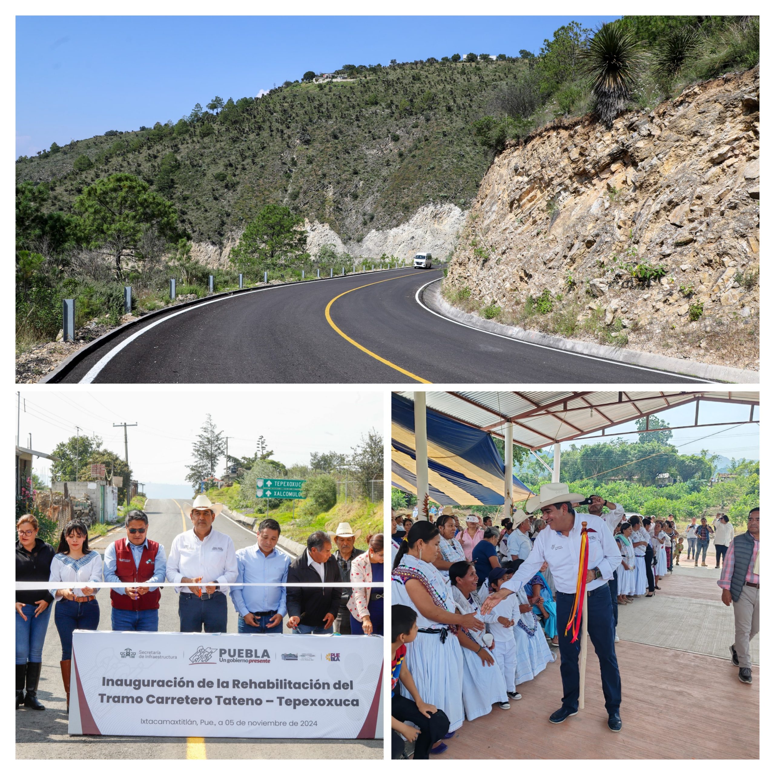 Inaugura más obras obras Sergio Salomón en municipios de Tuzamapan de Galeana, Atlequizayan, Jonotla e Ixtacamaxtitlán