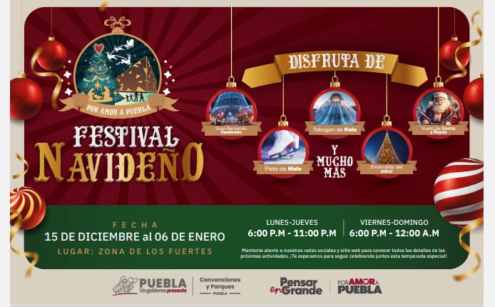 ¡Llega a Puebla el Festival Navideño “Por Amor a Puebla”!