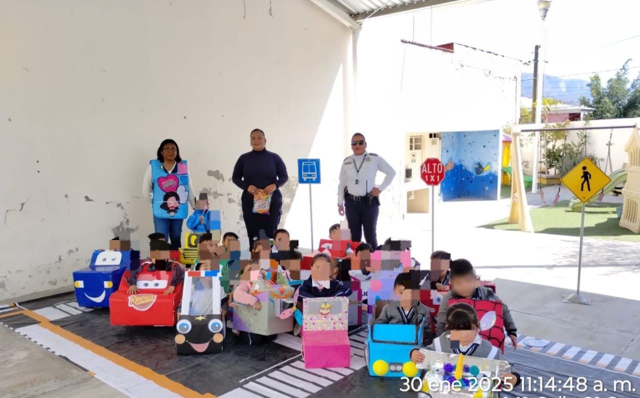 Gobierno de Tehuacán promueve conciencia vial en niños estudiantes