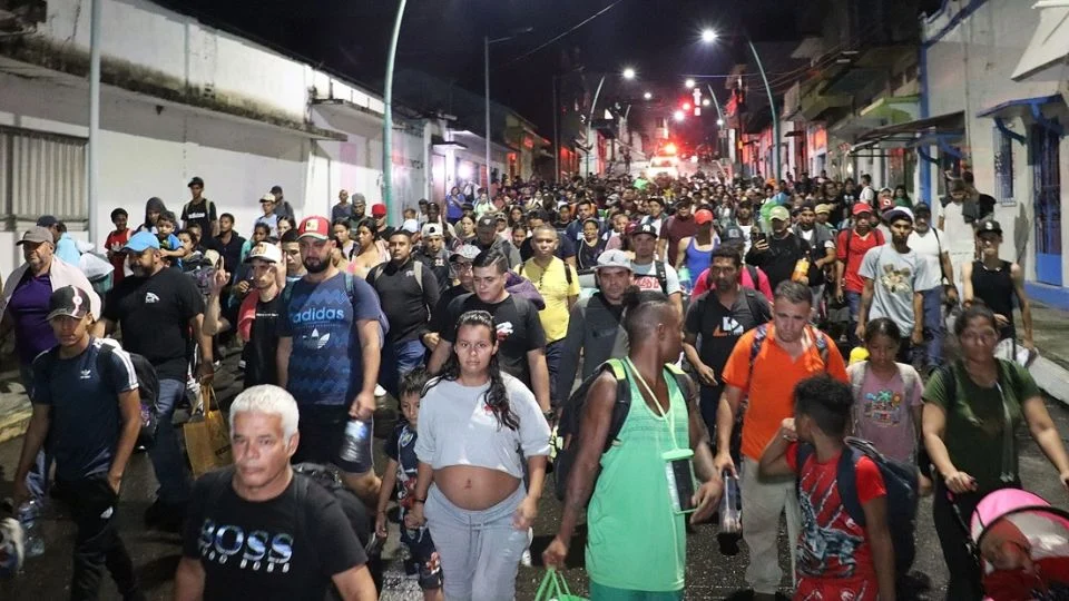 Sale desde Tapachula la primera caravana migrante de la nueva presidencia de Trump