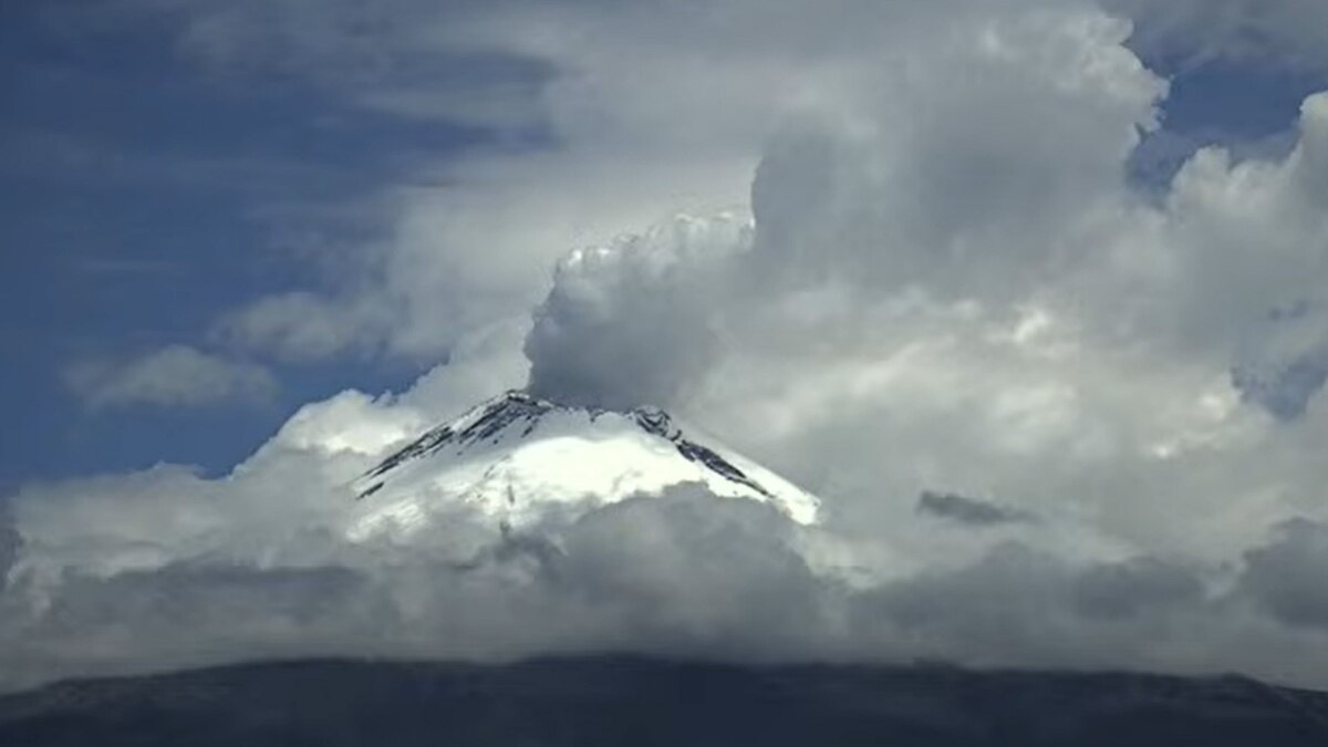 Así luce el Popocatépetl, cubierto de nieve Así luce el Popocatépetl, cubierto de nieve