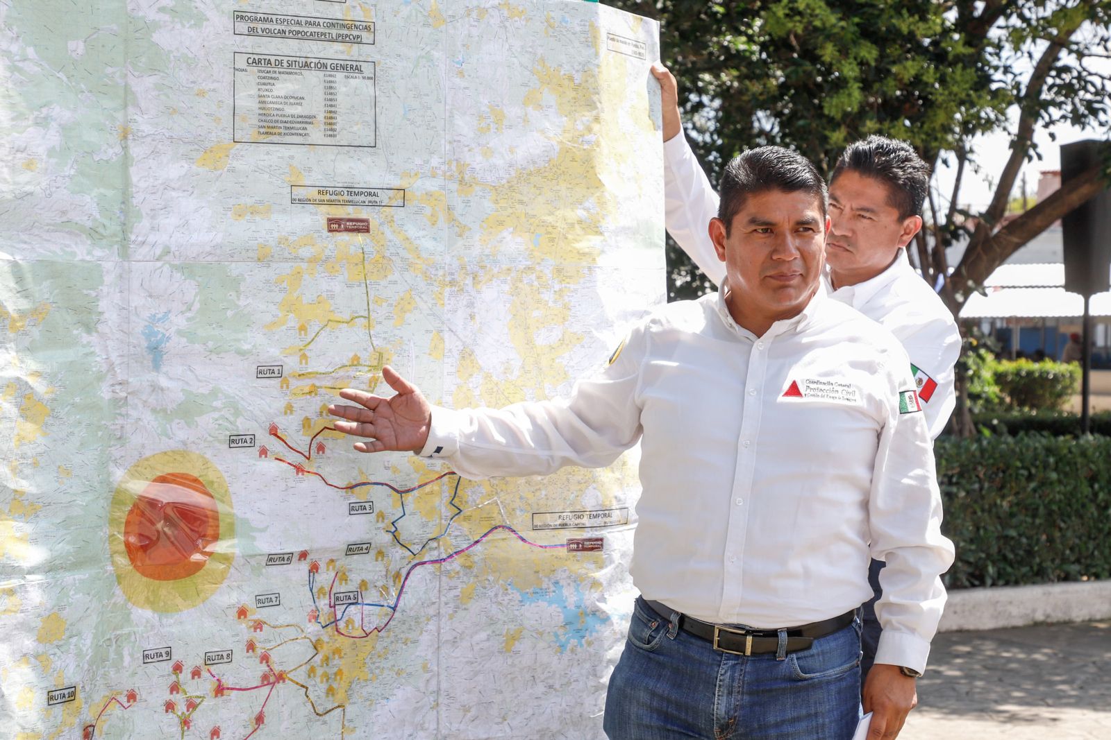 Confianza y protección ante el Popocatépetl: Gobierno de Puebla refuerza rutas de evacuación Confianza y protección ante el Popocatépetl: Gobierno de Puebla refuerza rutas de evacuación