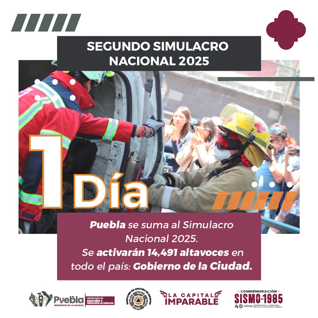 Con el 2º Simulacro Nacional 2025 se activarán más de 14 mil altavoces en el país; Gobierno de la Ciudad invita a participar