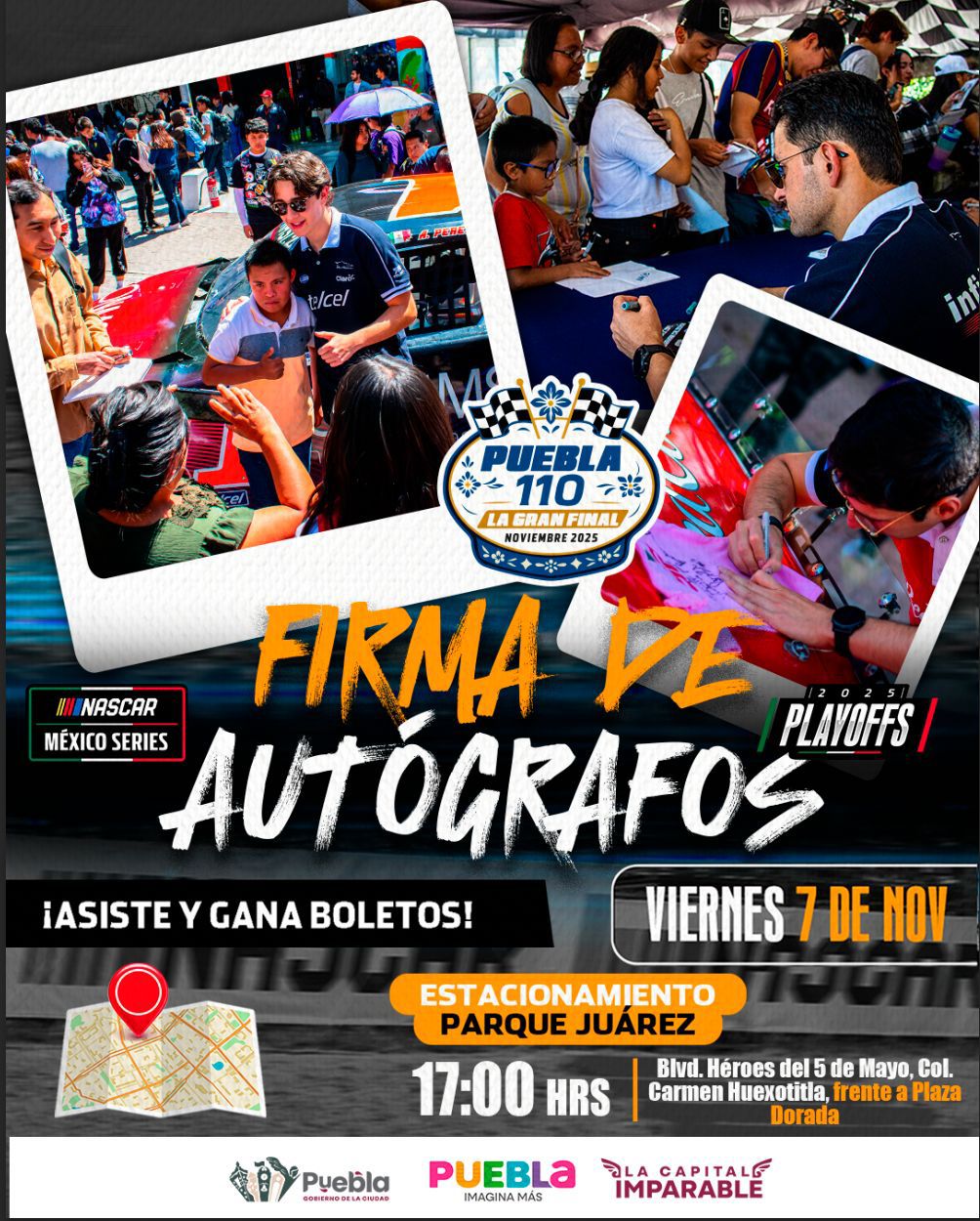 Este viernes puedes ir a la firma de autógrafos de 20 pilotos de NASCAR