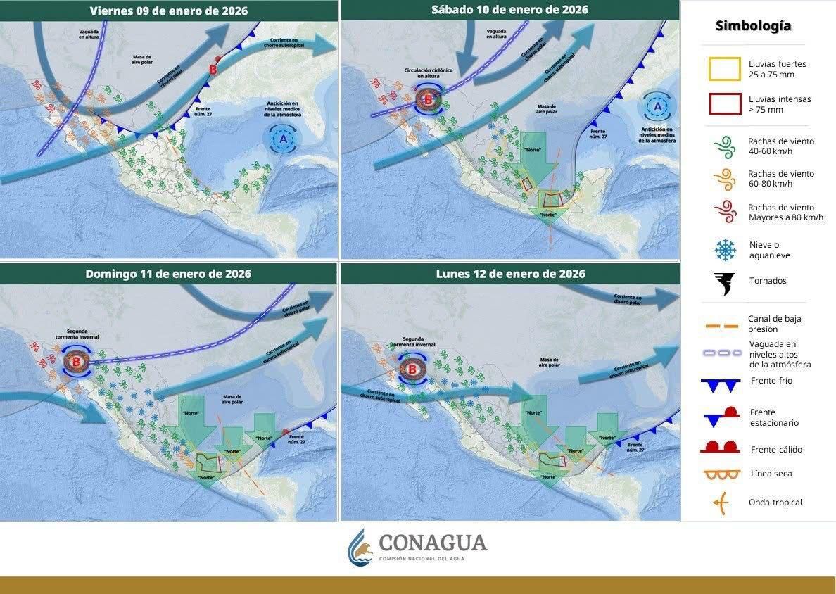 Gobierno de Puebla emite alerta por lluvias ante Frente Frío No. 27 Gobierno de Puebla emite alerta por lluvias ante Frente Frío No. 27