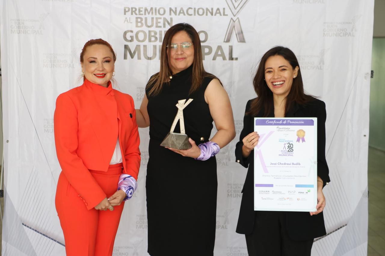 Gobierno de Pepe Chedraui obtiene Premio Nacional del INAP por resiliencia municipal