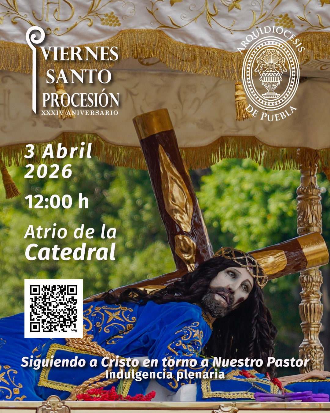 Participarán siente imágenes en la Procesión de Viernes Santo en Puebla Participarán siente imágenes en la Procesión de Viernes Santo en Puebla