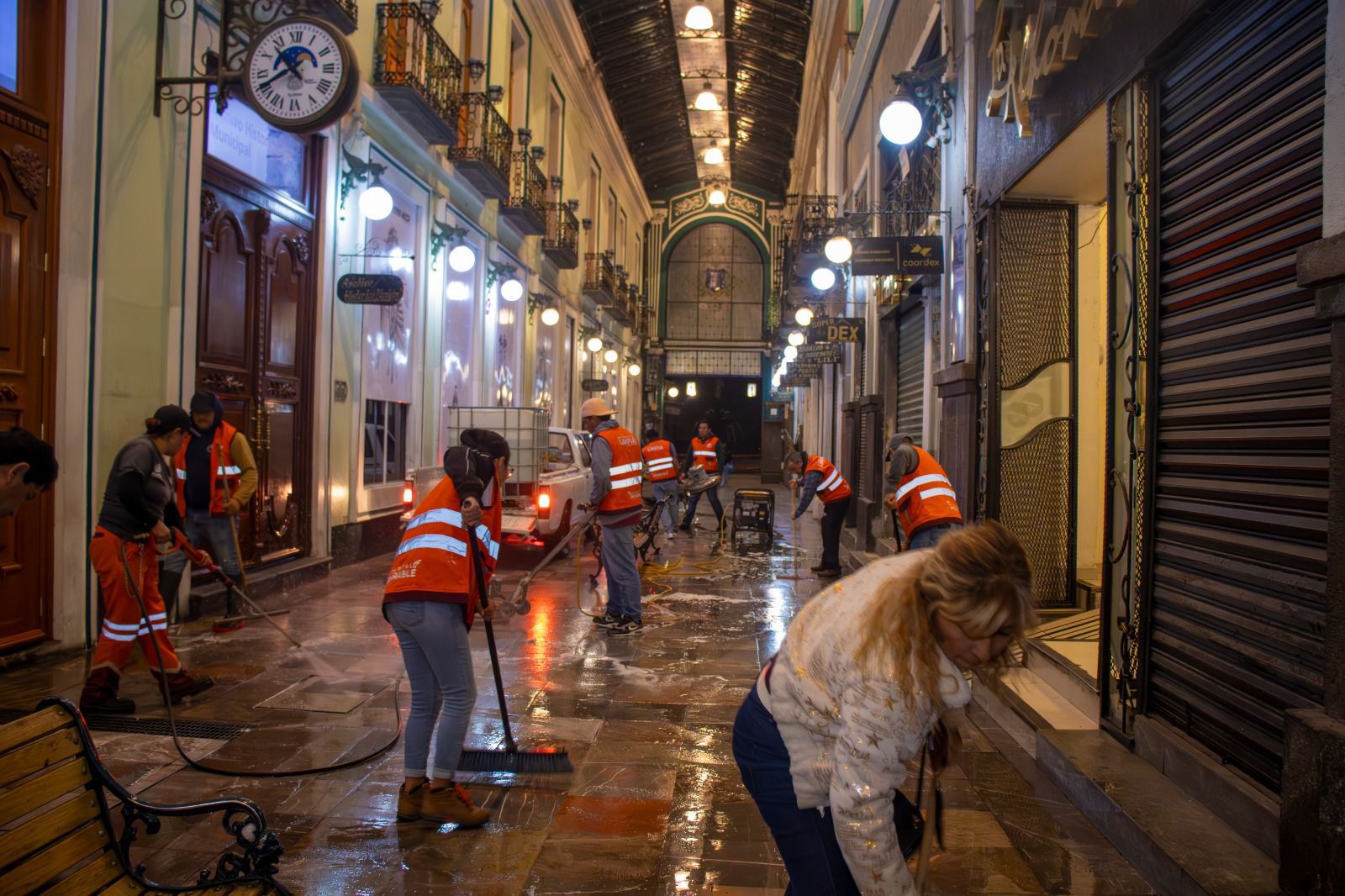 Limpieza en espacios emblemáticos para Semana Santa en Puebla Limpieza en espacios emblemáticos para Semana Santa en Puebla