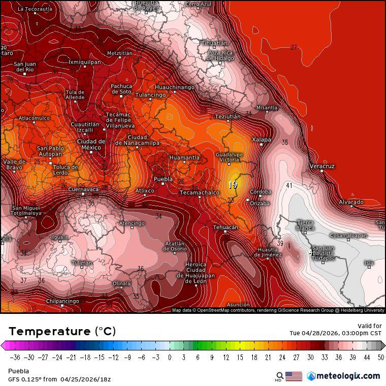 Pronostican desde este domingo y hasta el miércoles altas temperaturas en Puebla