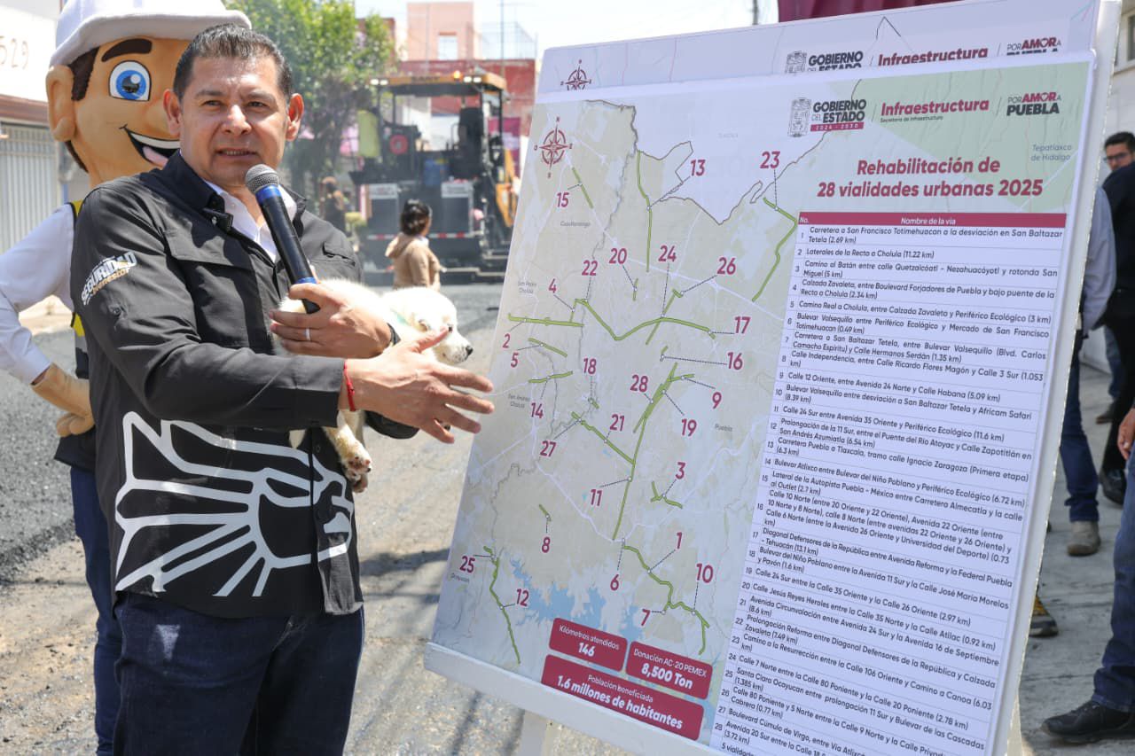 Supervisa Armenta rehabilitación de vialidad en la 20 sur