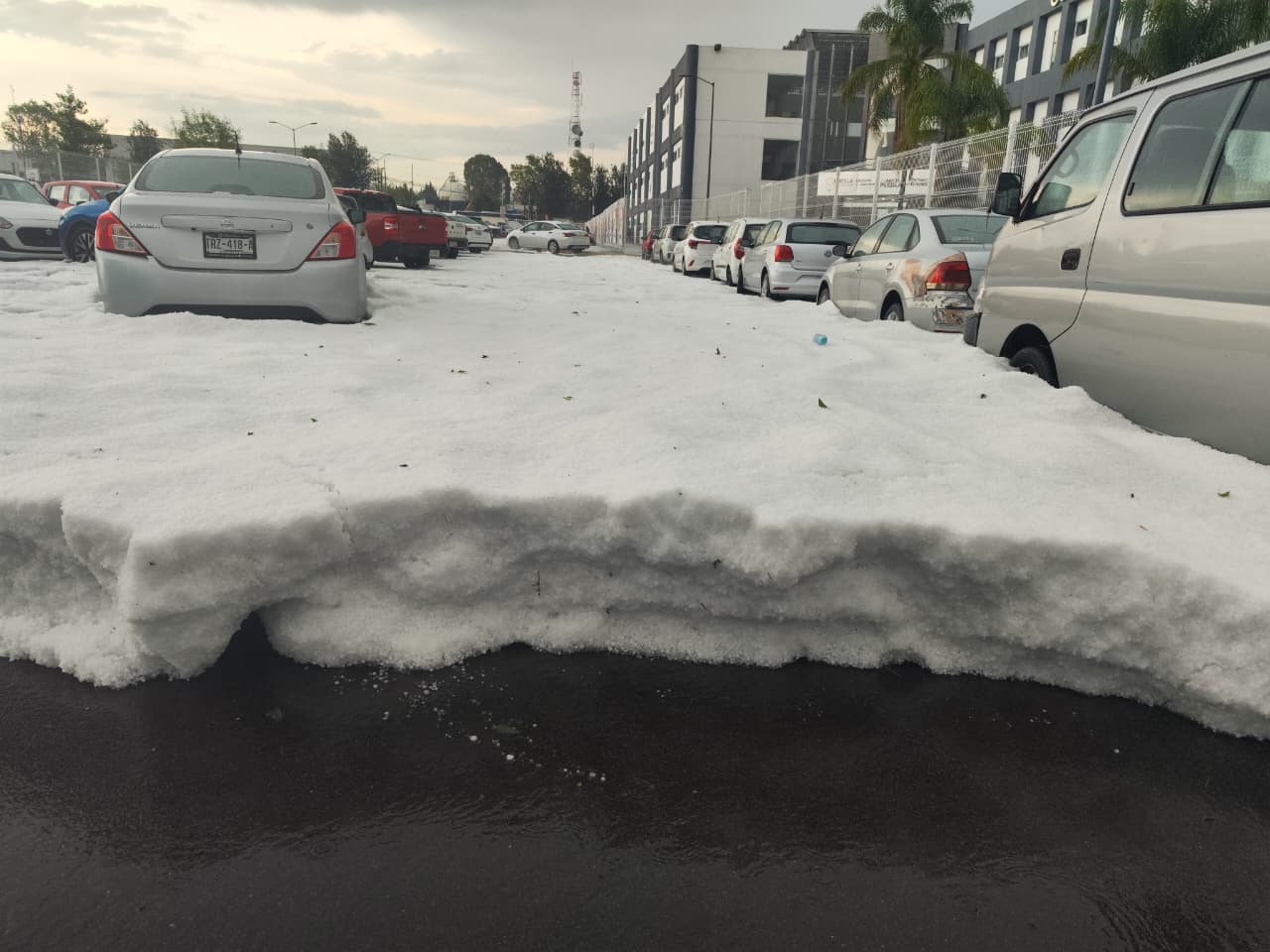 Afecta lluvia y granizo de esta tarde instalaciones deportivas en Puebla