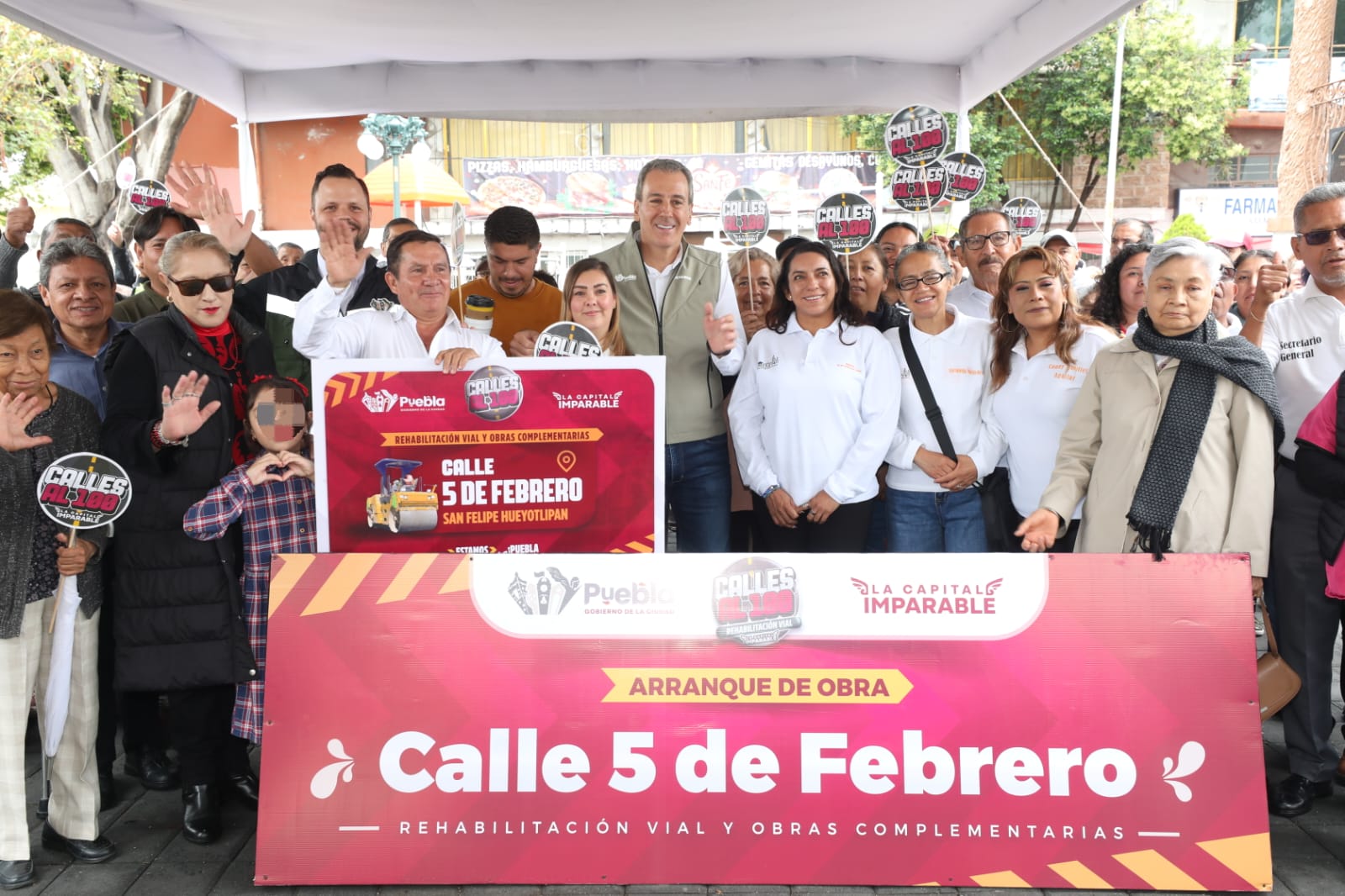 Arranca Chedraui trabajos de rehabilitación vial en la Junta Auxiliar de San Felipe Hueyotlipan