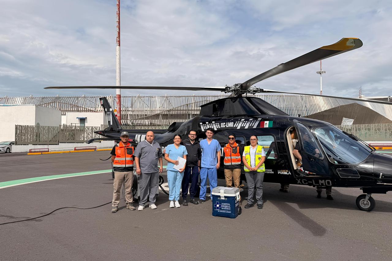 En 35 minutos Puebla dona órgano a CDMX en traslado aéreo